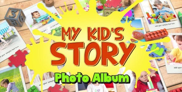 儿童相册展示AE模板