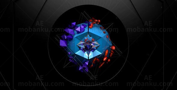 带粒子震撼LOGO演绎AE模板