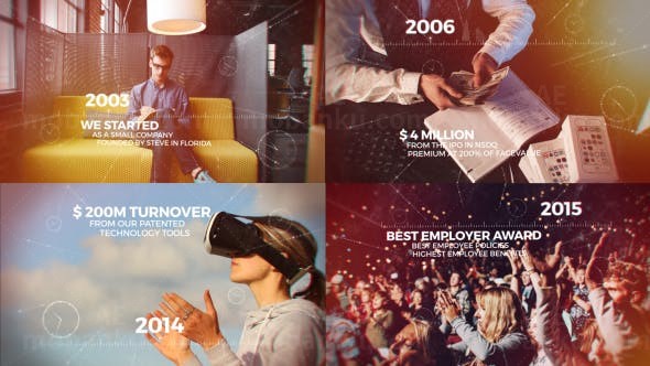 视差效果幻灯片AE模板