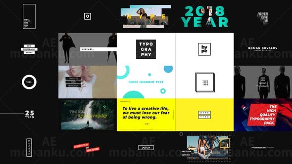 25组迷你文字标题展示AE模板