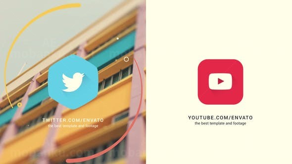 扁平标志展示AE模板