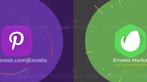 快速形状标志动画AE模板