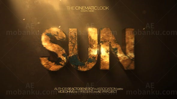 史诗文字标志展示AE模板