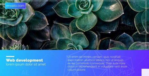 迷你图文幻灯片AE模板