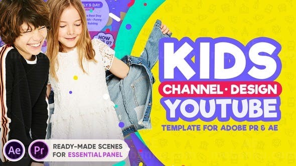 儿童小孩时尚栏目包装宣传AE模板