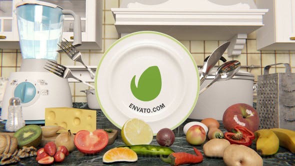 烹饪电视栏目包装AE模板