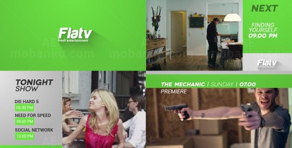 扁平栏目包装AE模板