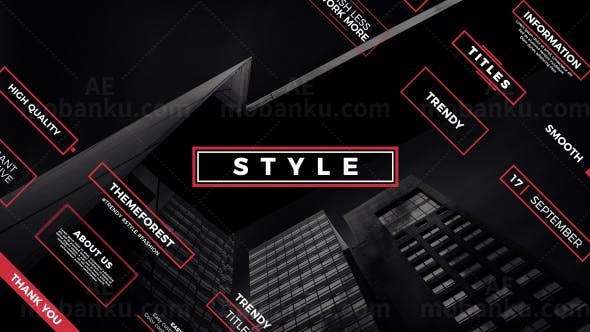 20组时髦标题展示AE模板