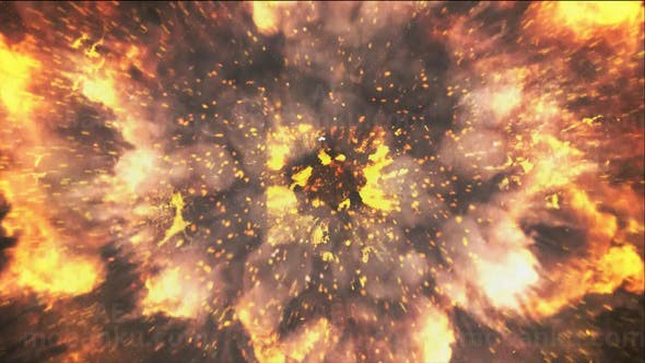 火焰冲击Logo动画AE模板