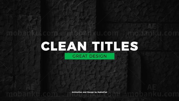 16组简单标题展示AE模板