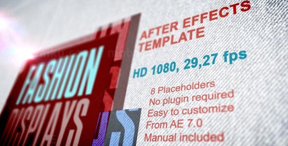 时尚图文展示AE模板