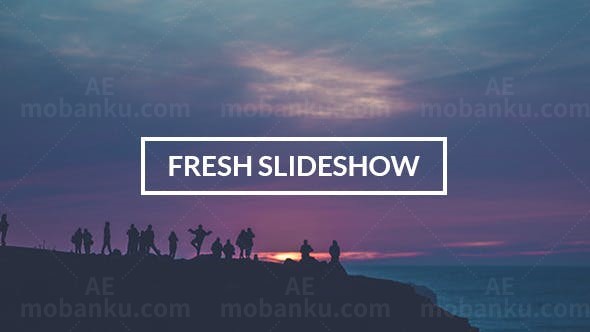 简洁幻灯片AE模板