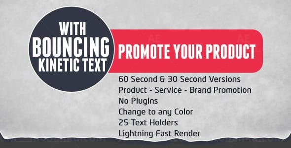 动态文字特效产品促销AE模板