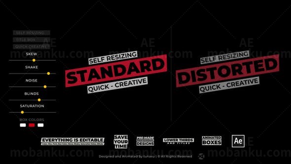 盒子标题展示AE模板