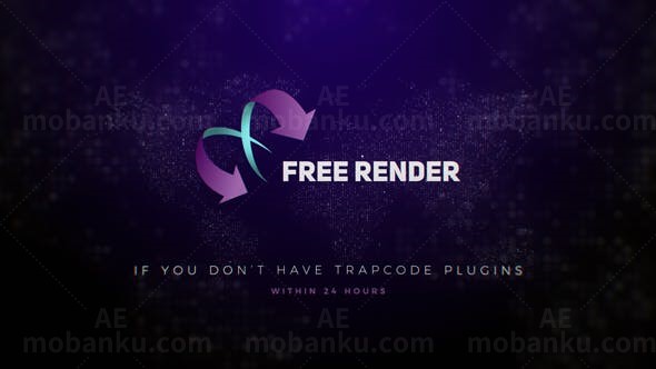 影视粒子标志动画AE模板