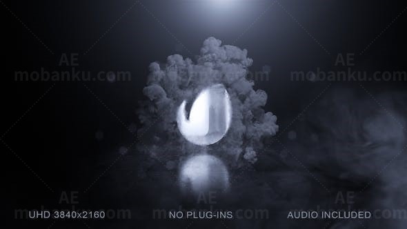 优雅烟雾标志动画AE模板