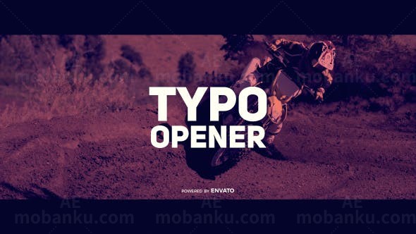 动感文字排版片头AE模板