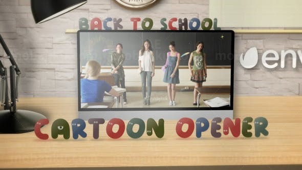 卡通字母AE模板