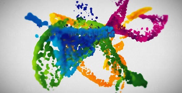 流体标志动画AE模板