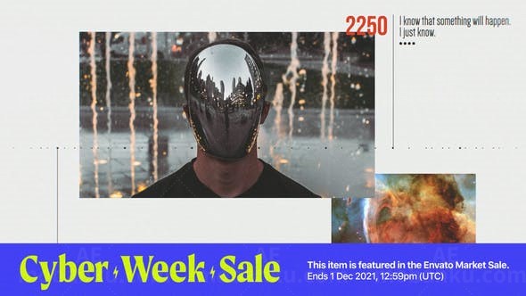 时间推移图文展示AE模板