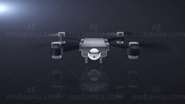 无人机标志动画AE模板