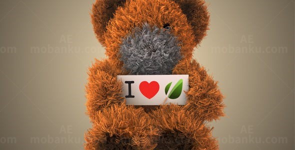 快乐跳舞的泰迪熊AE模板