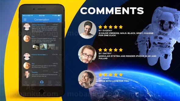 动感应用宣传片AE模板