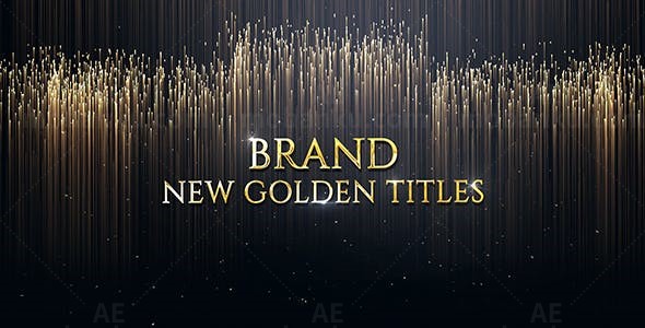 奢华金色标题展示AE模板