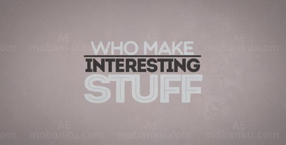 动态排版文本动画效果AE模板