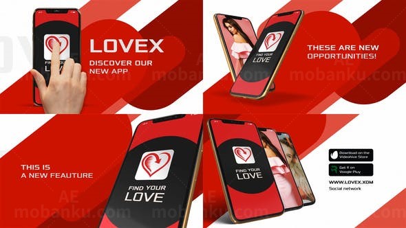 手机应用宣传片AE模板