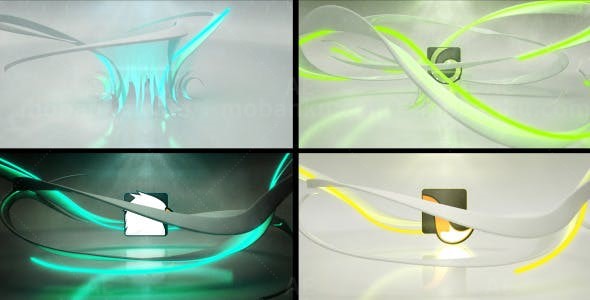 纽带环绕标志动画AE模板