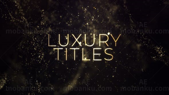 抽象金沙背景豪华金色标题展示AE模板