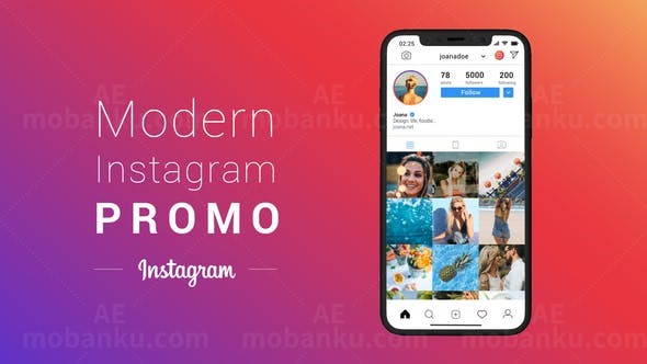 现代风格Instagram手机视频宣传片AE模板