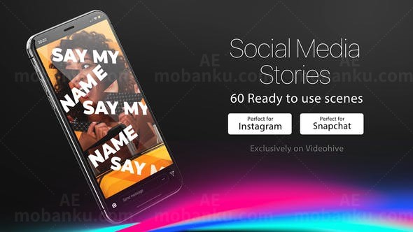 Instagram手机视频宣传片AE模板