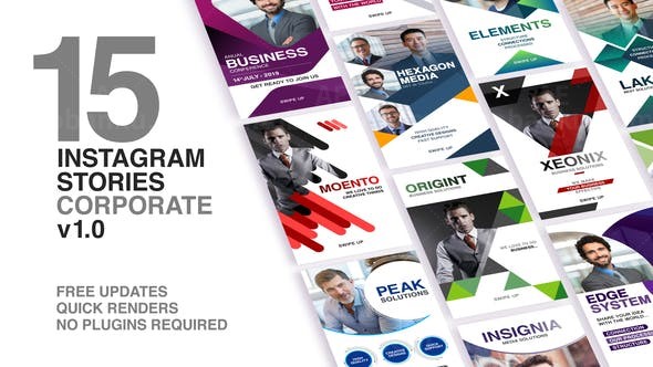 Instagram企业主题手机视频宣传AE模板