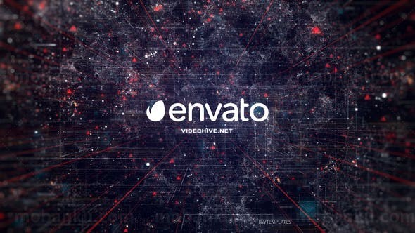 数字空间标志动画AE模板