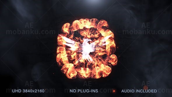 爆炸标志动画AE模板