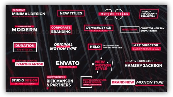 现代风格简单标题展示AE模板