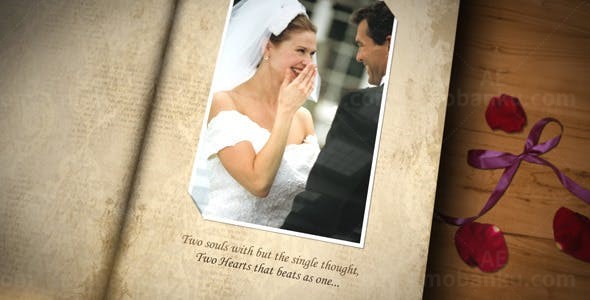 我们的生活光斑效果3D立体书册AE模板