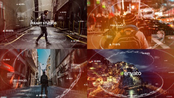 视差效果幻灯片AE模板