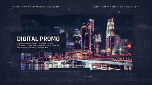 数字企业科技视频展示AE模板