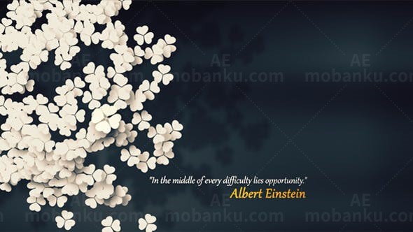 心型三叶草装饰婚庆AE模板