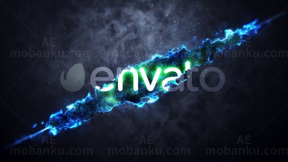 斜线特效标志动画AE模板