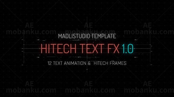 高科技文字特效AE模板