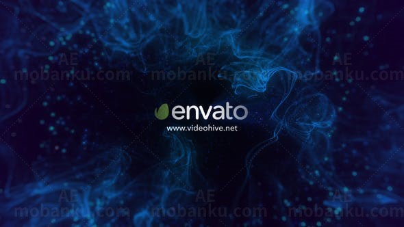 抽象粒子特效标志动画AE模板