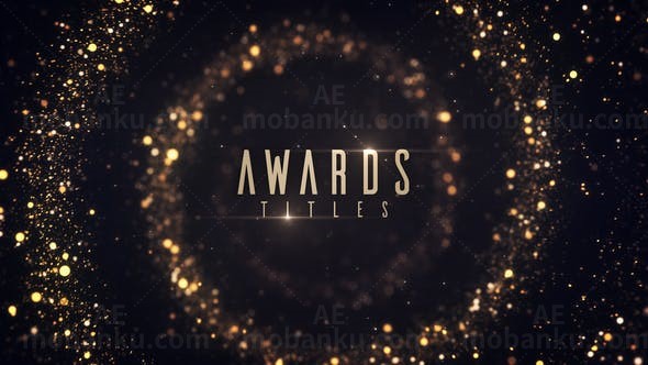 金沙粒子颁奖标题展示AE模板