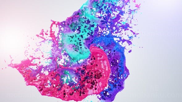 彩色油漆液体Logo动画AE模板