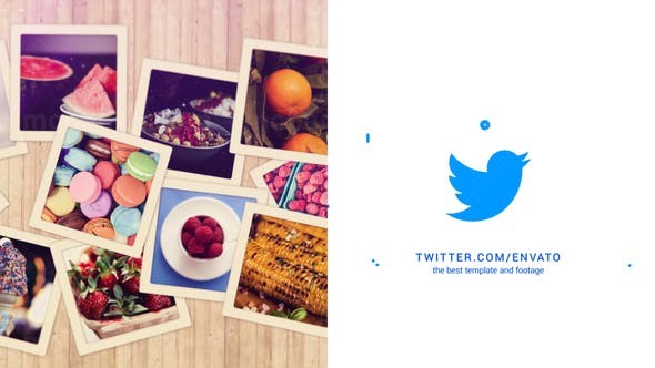 拍立得照片Logo动画AE模板