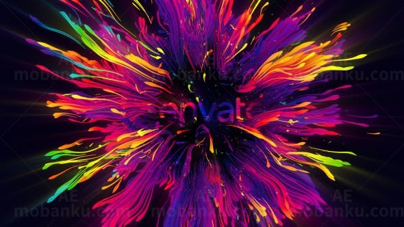 流光溢彩标志动画AE模板