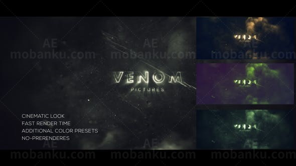 发光毒雾标志动画AE模板